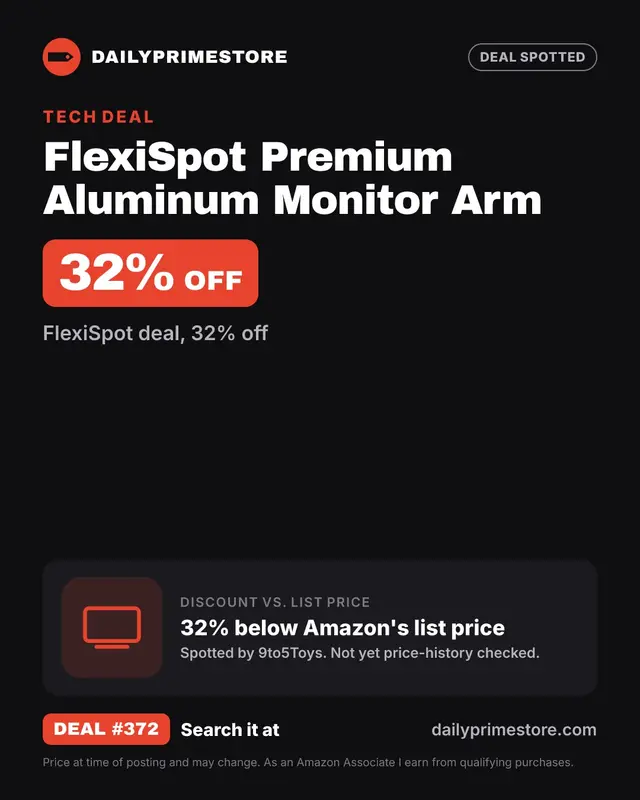 FlexiSpot Premium Aluminum Monitor Arm