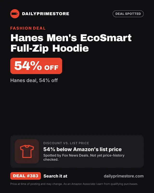 Hanes Men's EcoSmart Full-Zip Hoodie