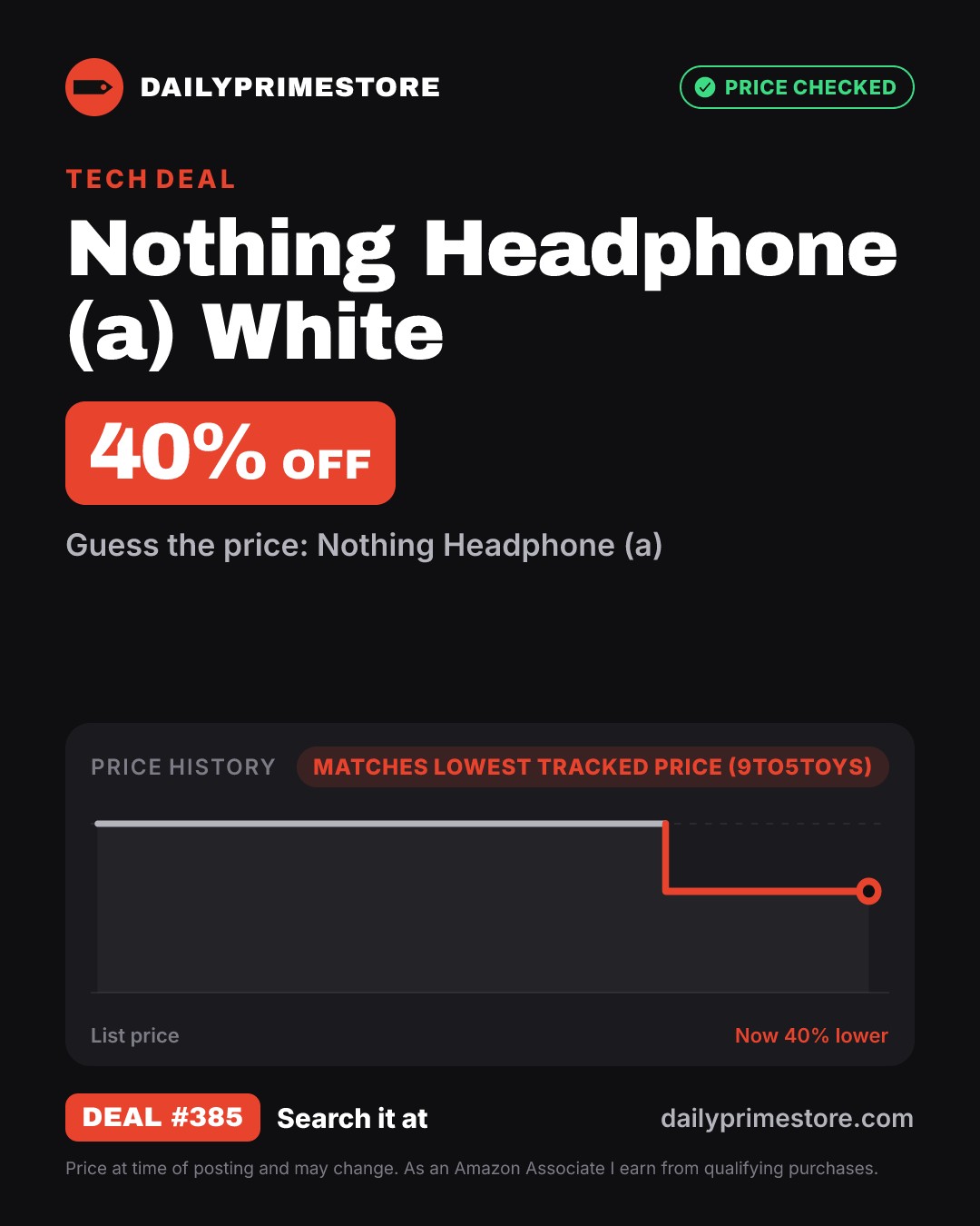 40% off: Nothing Headphone (a) White