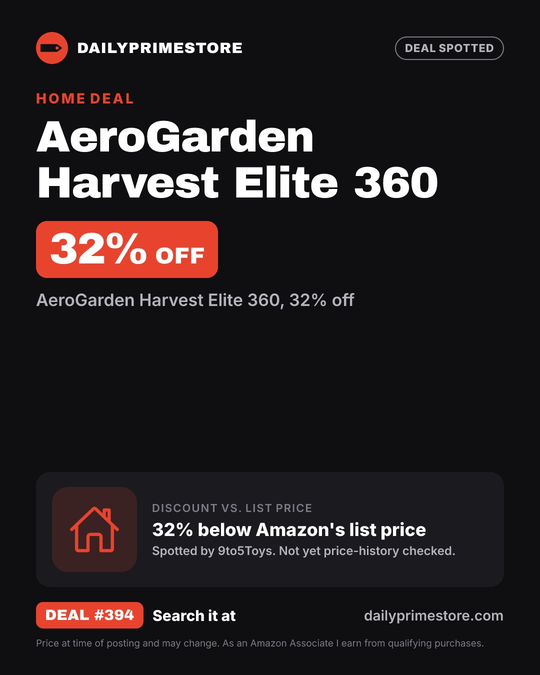 32% off: AeroGarden Harvest Elite 360