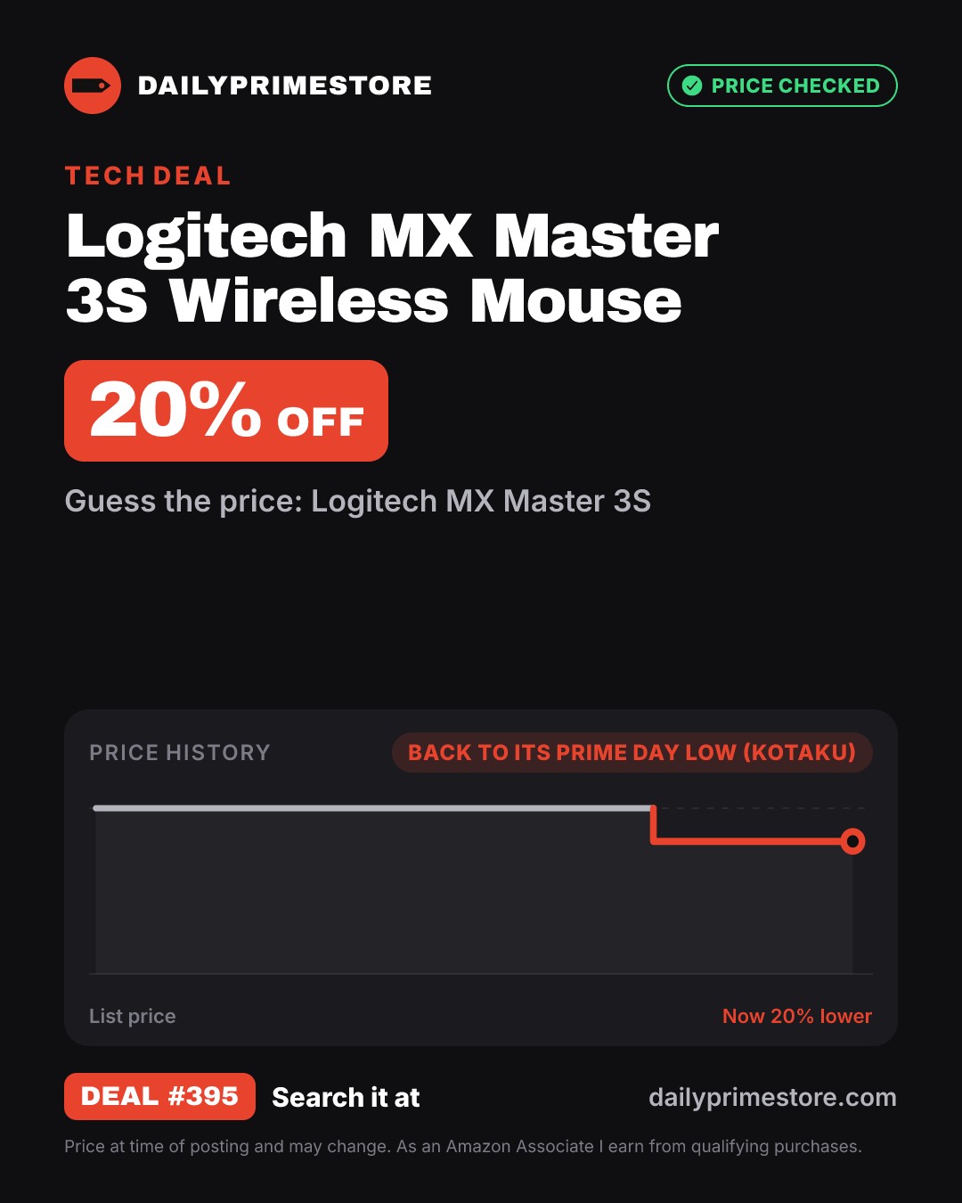 20% off: Logitech MX Master 3S Wireless Mouse