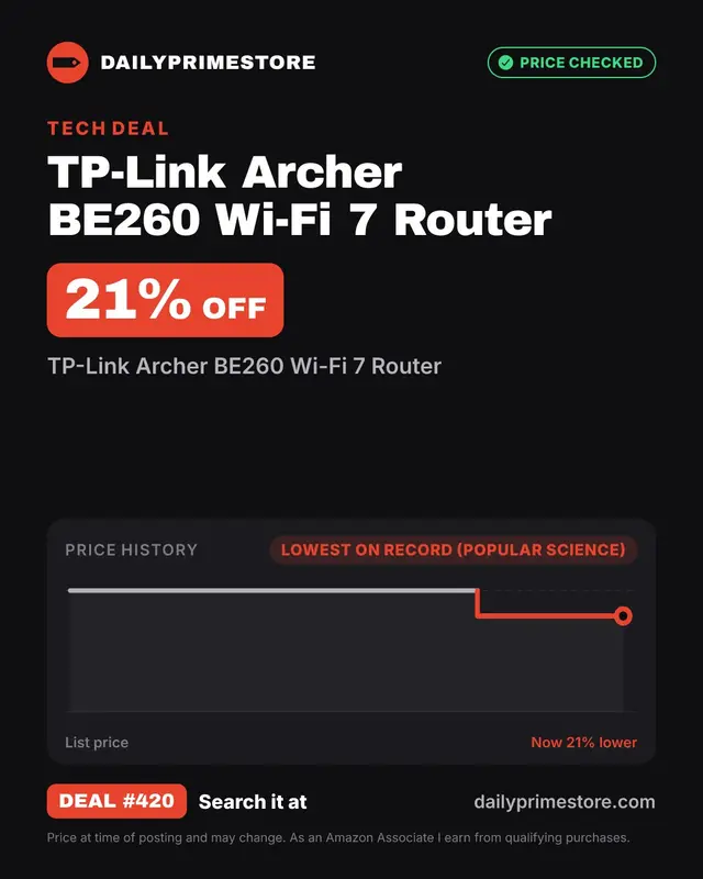 TP-Link Archer BE260 Wi-Fi 7 Router