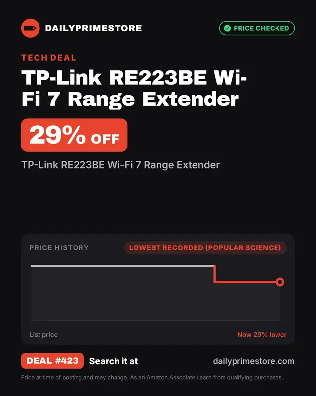 TP-Link RE223BE Wi-Fi 7 Range Extender
