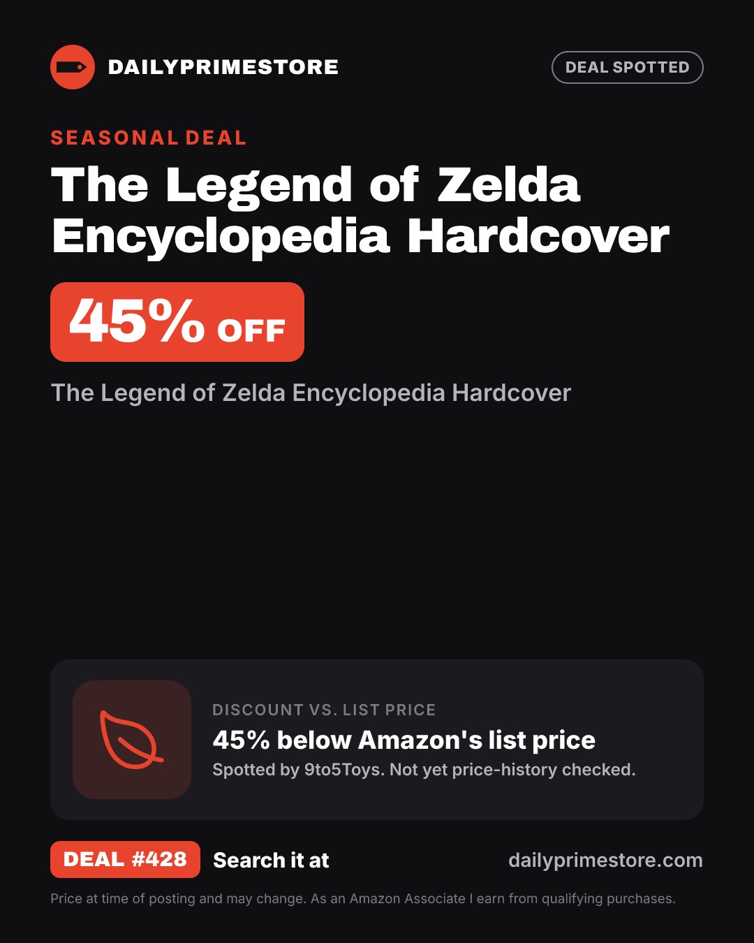 45% off: The Legend of Zelda Encyclopedia Hardcover