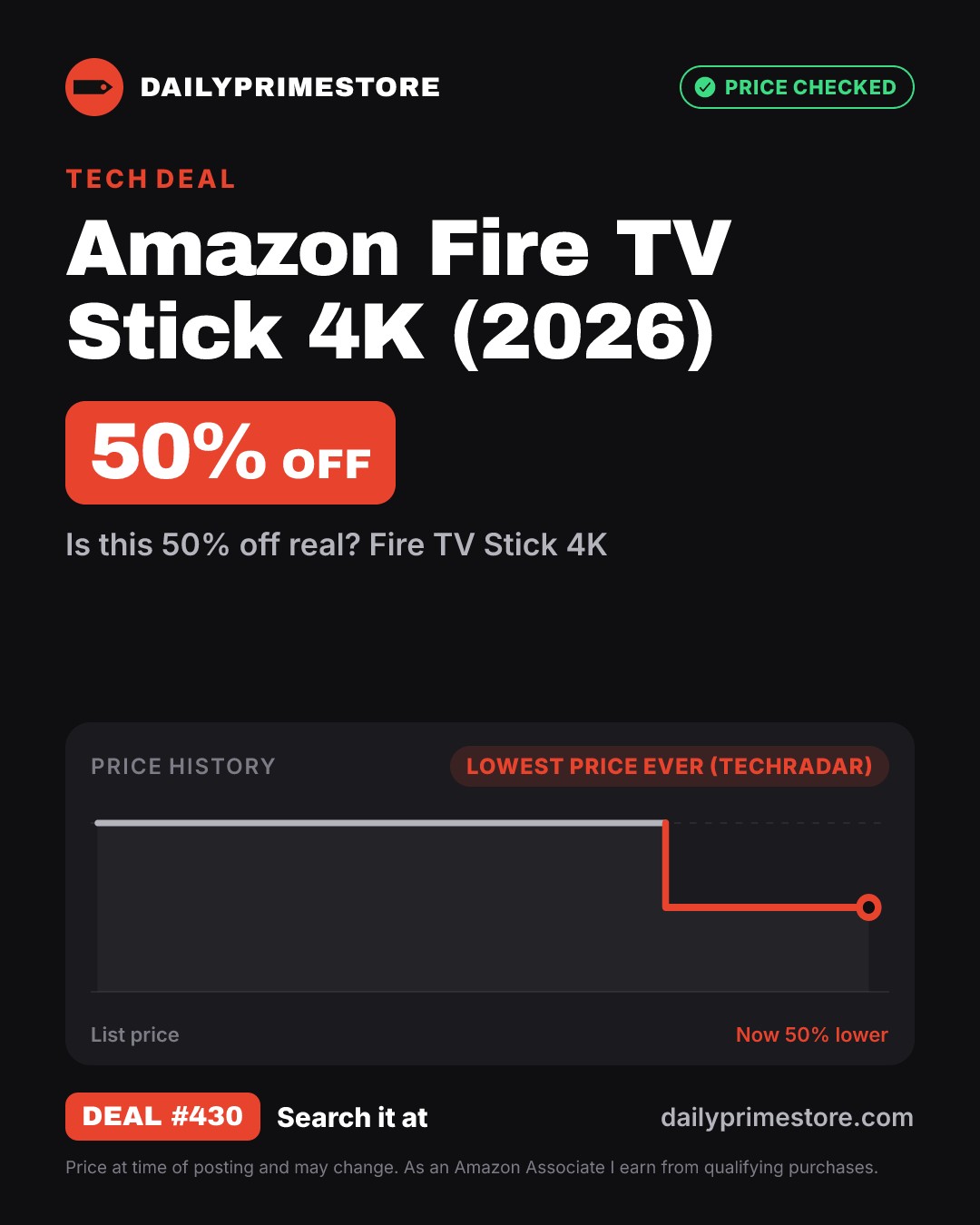 50% off: Amazon Fire TV Stick 4K (2026)