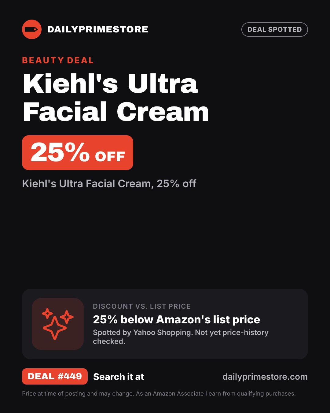 25% off: Kiehl's Ultra Facial Cream