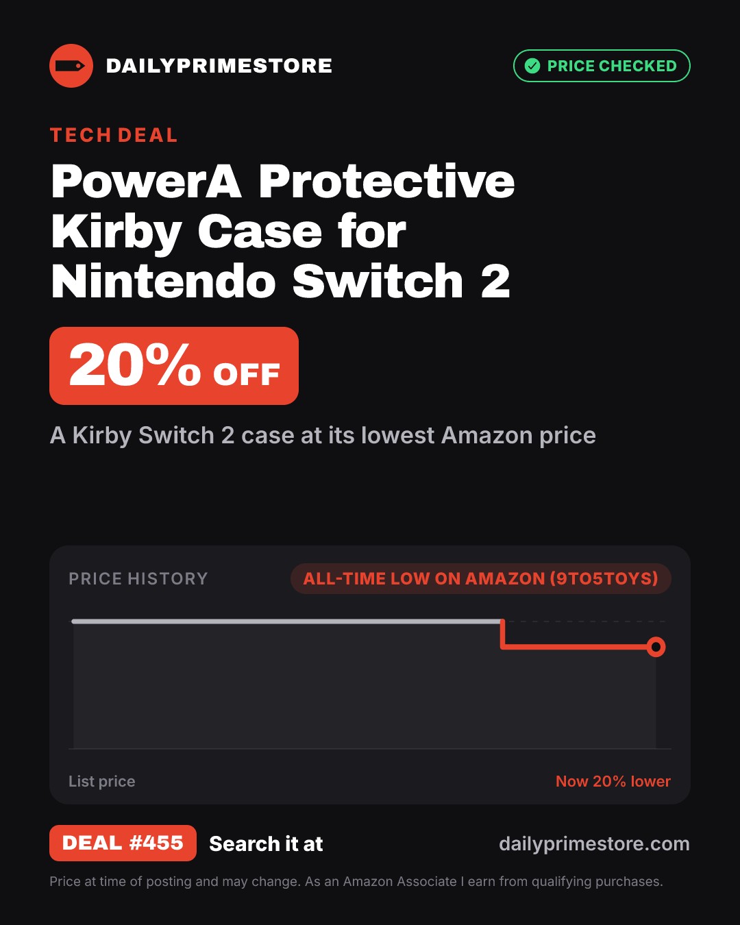 20% off: PowerA Protective Kirby Case for Nintendo Switch 2