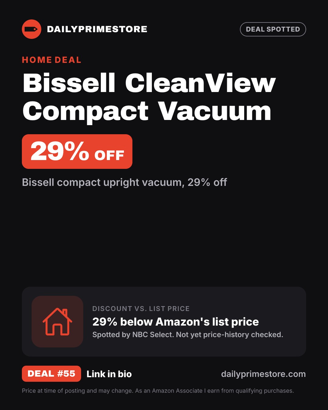 29% off: Bissell CleanView Compact Vacuum