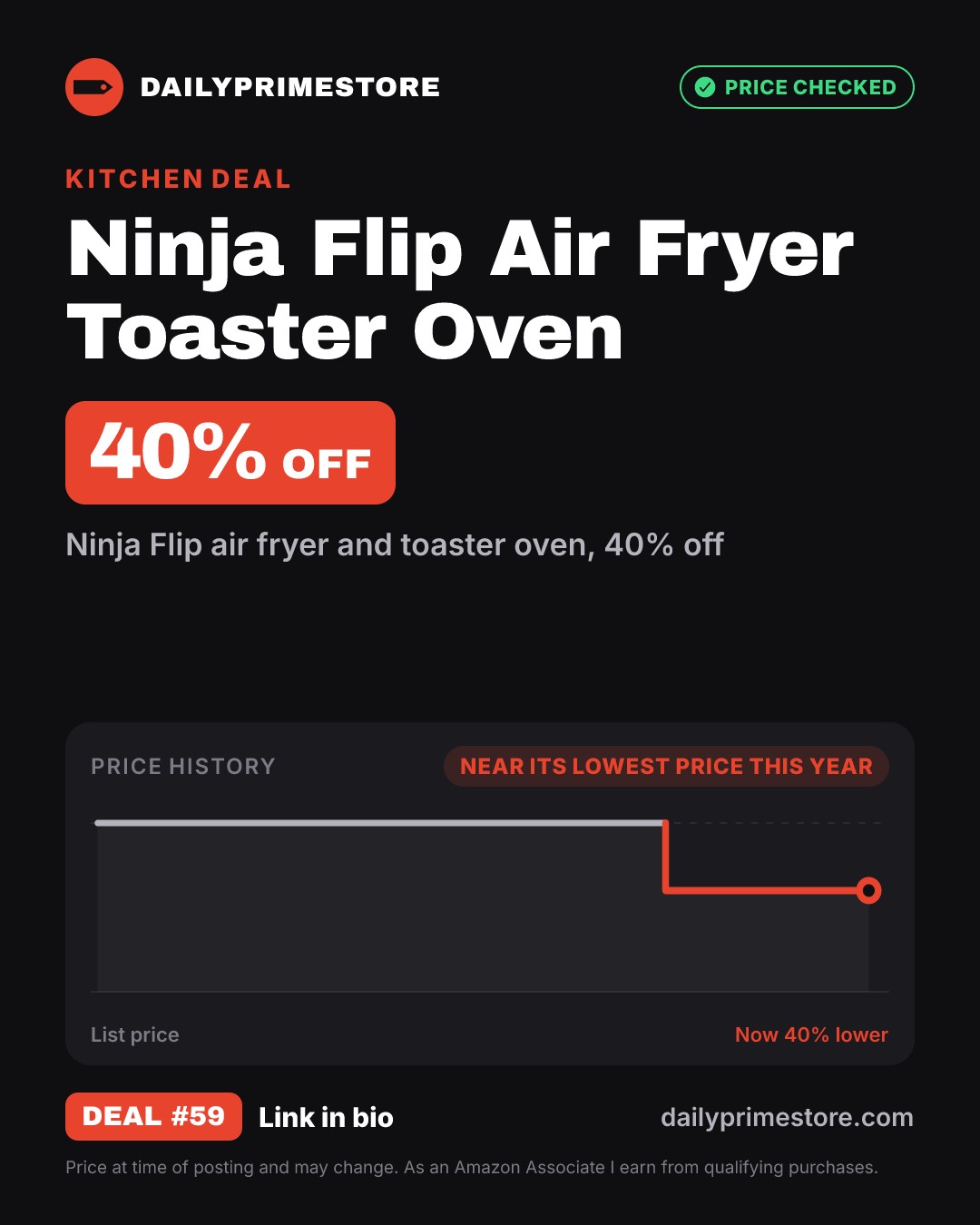40% off: Ninja Flip Air Fryer Toaster Oven
