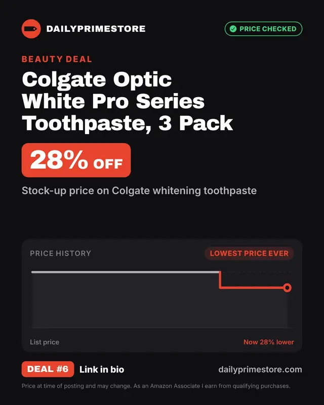 Colgate Optic White Pro Series Toothpaste, 3 Pack