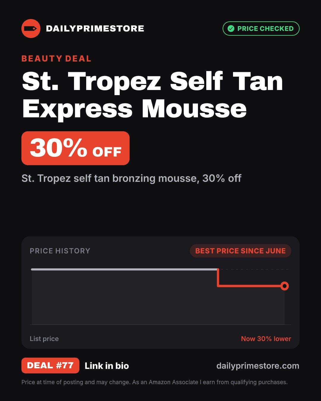 30% off: St. Tropez Self Tan Express Mousse