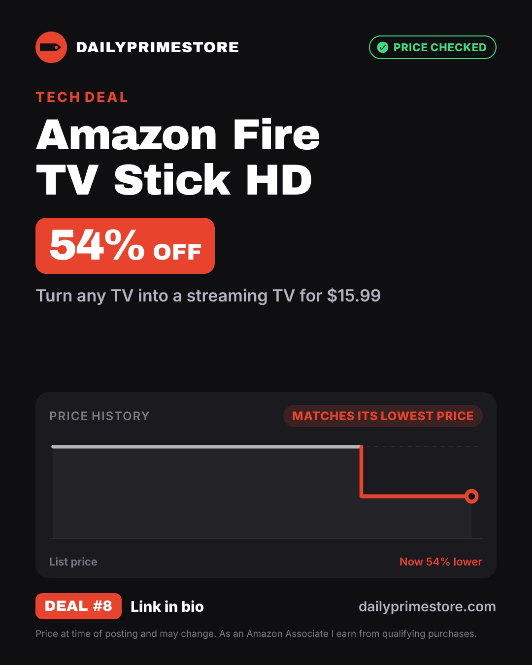 54% off: Amazon Fire TV Stick HD