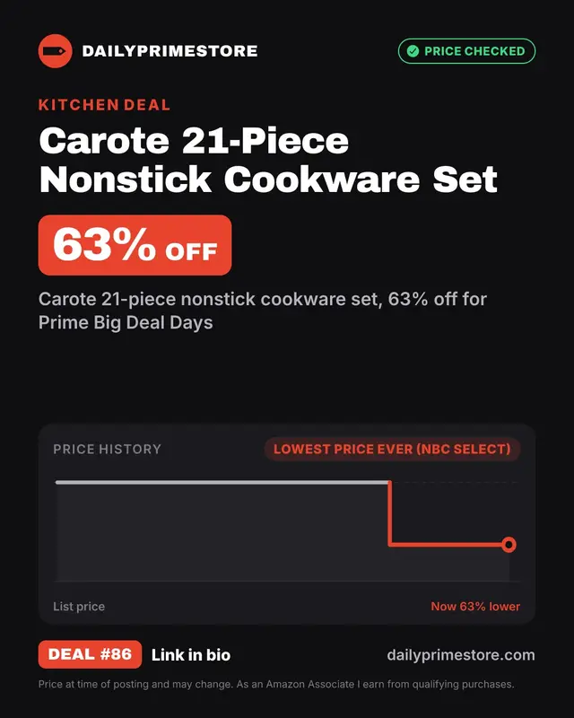 Carote 21-Piece Nonstick Cookware Set