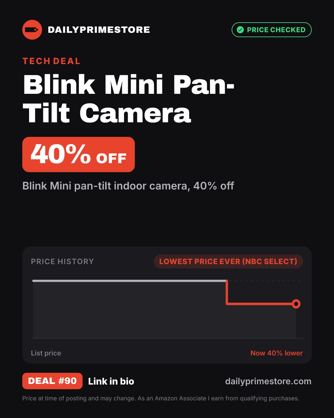 40% off: Blink Mini Pan-Tilt Camera