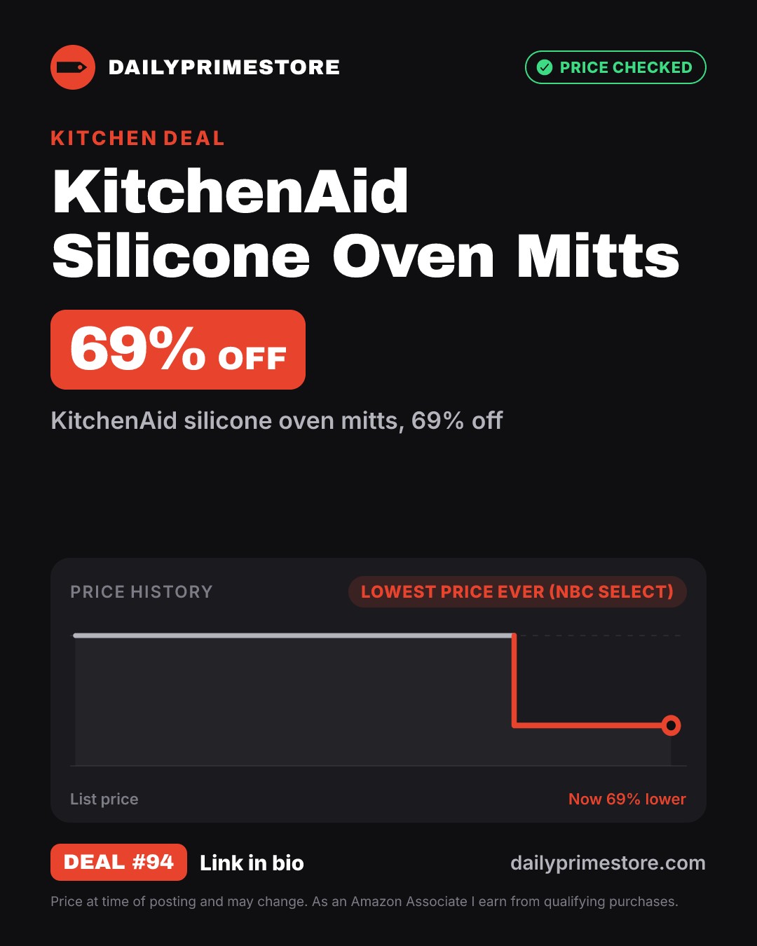69% off: KitchenAid Silicone Oven Mitts
