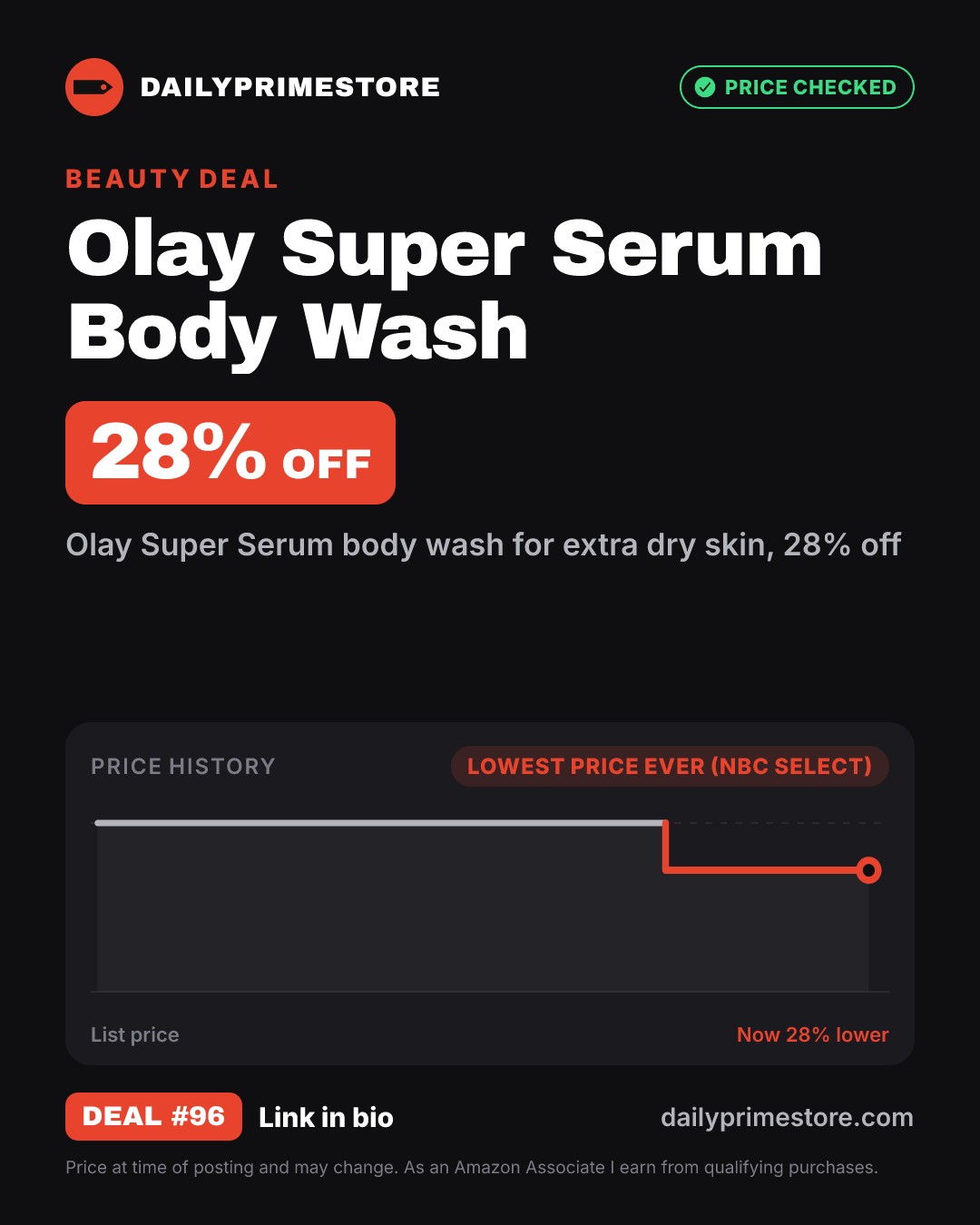 28% off: Olay Super Serum Body Wash
